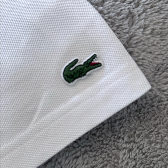 Lacoste White Polo Shirt with Green Crocodile Logo - Picture 4 of 6